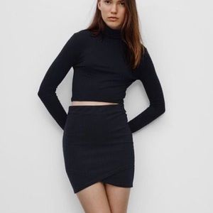 Talulah Primrose Black Wrap Front Mini Skirt